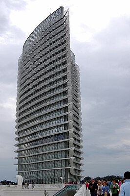 De Watertoren, een van de belangrijkste gebouwen op de Expo