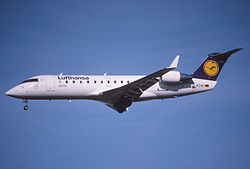 Bombardier CRJ200 der FMI Air noch in den Farben der Lufthansa CityLine