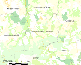 Mapa obce Le Cloître-Saint-Thégonnec