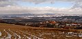 The Most Basin between Ústí nad Labem (right) with view of the escarpment of the Ore Mountain fault-block