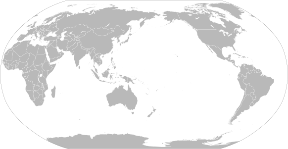 Pacific oriented map, more commonly used in certain countries.