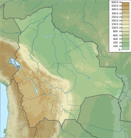 Location of K'iski Quta in Bolivia.