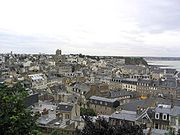 Vue générale de Granville depuis les remparts.