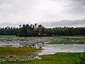 A Jain temple at the center of pond in karkala. Karkala is a place in Udupi district, Karnataka, India.