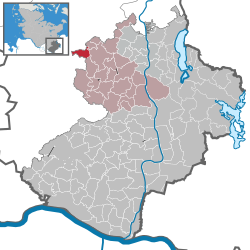 Elhelyezkedése Schleswig-Holstein térképén