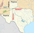 Image 33Proposals for Texas northwestern boundary (from History of New Mexico)