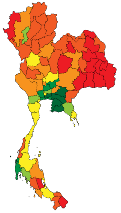 GDP per capita of Thai province