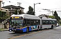 2009-built articulated trolleybus in Vancouver