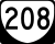 State Route 208 marker