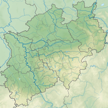 Reliefkarte: Nordrhein-Westfalen