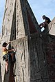 Climbers at the climbing wall