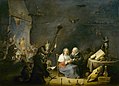 L-Initiation des sorcières par David Teniers le Jeune. La main de gloire est au dessus de la cheminée.