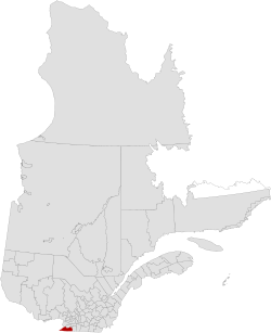 Location in province of Quebec