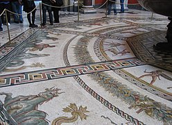 Pavement mosaic from the thermal bath of Otricoli in the Sala rotonda