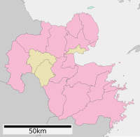 日出城の位置（大分県内）