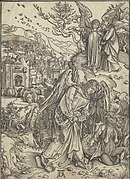 Print van "De Engel met de sleutel van de afgrond". Albrecht Dürer, 1498.[5]