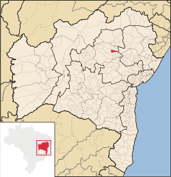 Localização de Caém na Bahia