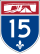 Autoroute 15 marker