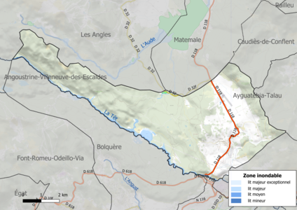 Carte des zones inondables.