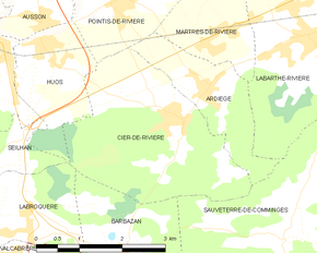 Poziția localității Cier-de-Rivière