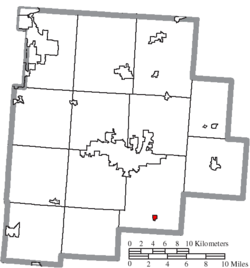 Location of Sugar Grove in Fairfield County