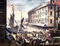 Image 27The Billingsgate Fish Market in London in the early 19th century (from History of England)