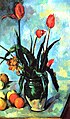 Paul Cézanne: Stillleben, Vase mit Tulpen