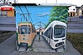 Graffito mit Variobahn-Wagen in Schöneiche