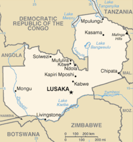 Zambia - Mappa