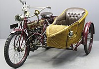 Matchless-JAP 6 HP zijspancombinatie (ca. 1909).