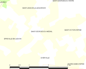 Poziția localității Saint-Georges-du-Mesnil