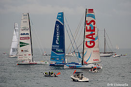 Foncia sous le nom de Mapfre en 2010 lors de la Barcelona World Race