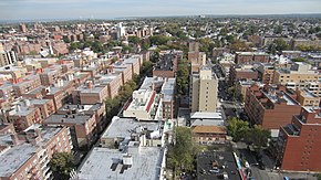 Aerial view of the neighborhood