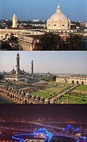 De sus: Vidhan Sabha, Bada Imambara, Parcul Ambedkar