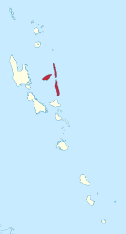 Maakunnan sijainti Vanuatussa