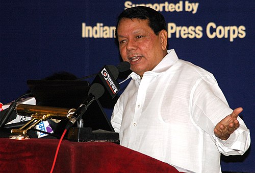 Priyaranjan Dasmunsi addressing at the inauguration of a workshop on Gender Equality in Indian Media being organized by the Ministry of women and child Development on the occasion of the World Press Freedom Day.jpg