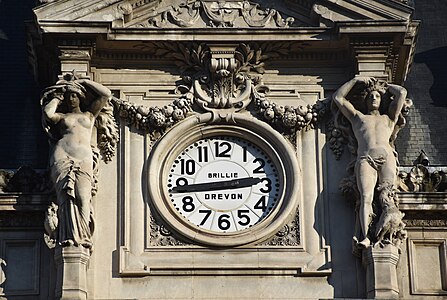 La Nuit et Le Jour (1891). Lyon, hôtel de préfecture du Rhône, l’horloge de la façade.