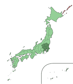 関東地方の位置