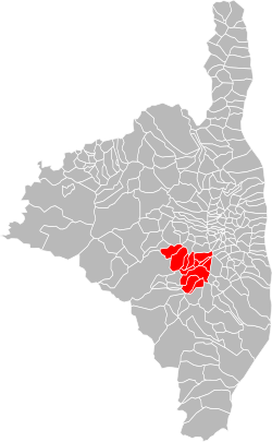 Lage der CC di E Tre Pieve: Boziu, Mercoriu e Rogna im Département Haute-Corse