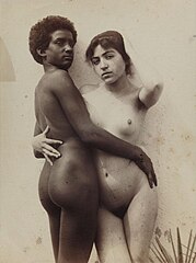 Nu couple enlacé, ca.1900