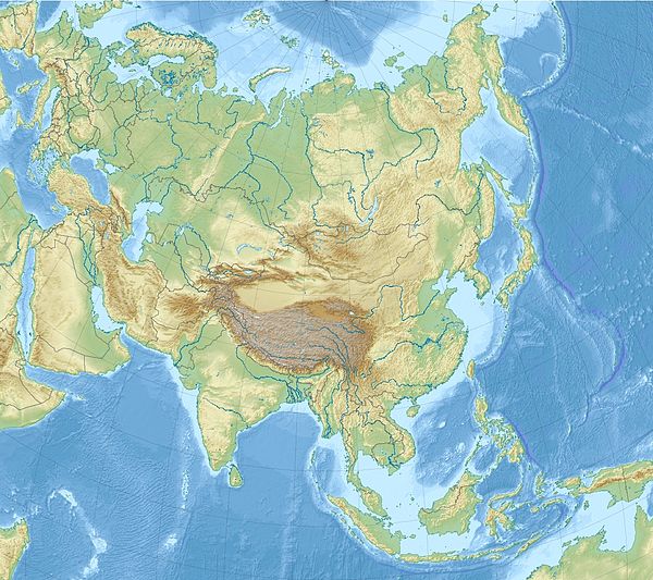 草原の道の位置（アジア内）