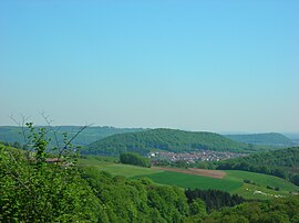 Le village depuis les hauteurs de Guerting et Coume