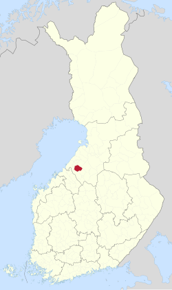 Location of Ylivieska in Finland