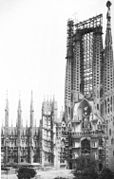 La Sagrada Família en 1928.