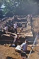 Plomelin : le chantier des fouilles des thermes de Perennou en 2008.