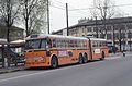 Four-axle articulated trolleybus built by Fiat/Viberti, a type in use in Milano from 1958 until 1997 (1993 photo).