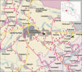 Mapa da estrada ao redor de Zvartnots