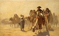 Napoleón y su Estado Mayor en Egipto (boceto al óleo), 1863,Museo del Hermitage.