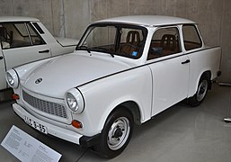 Ein original erhaltener Trabant 601 aus dem letzten Produktionsjahr 1990 (Lackierung: togaweiß).