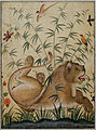 Asiatic lion from Akbar's Razmnama (note: the Lion was also the main symbol in the green flag of the Mughal Empire).